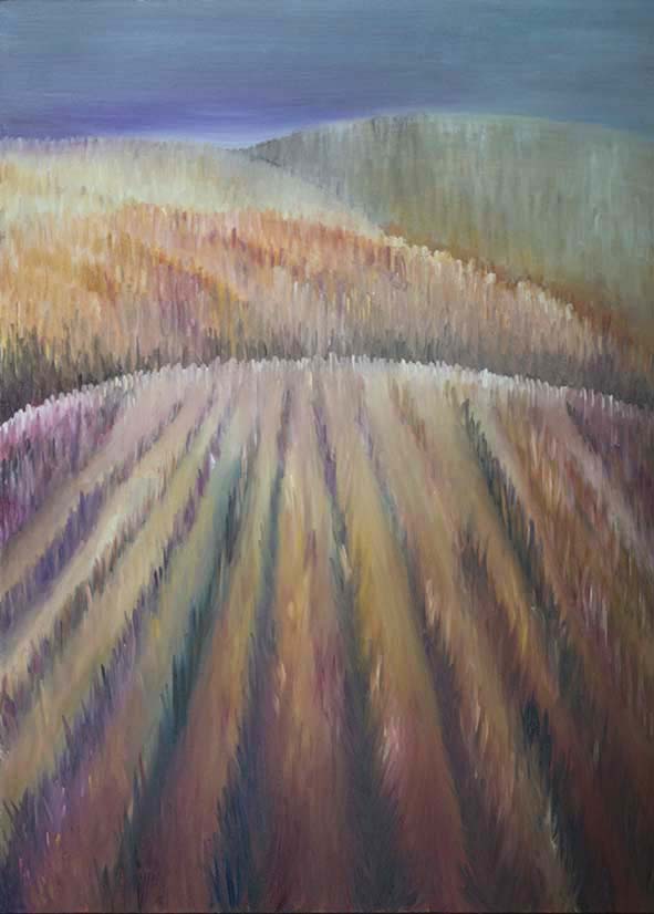 landscape sussex oil painting fields
